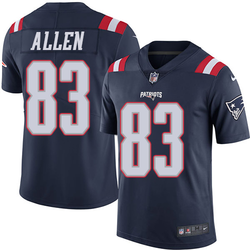 Nike Patriots #83 Dwayne Allen Navy Blue Men's Stitched NFL Limited Rush Jersey